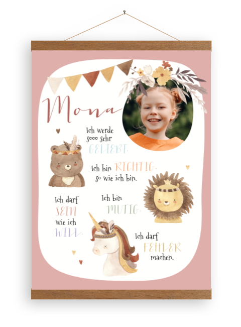 Leinwand-Affirmationsposter