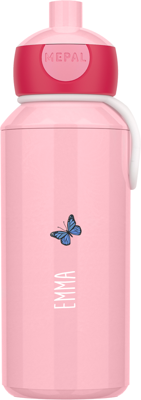 Personalisierbare Trinkflasche Mepal Pop Up mit Schmetterling