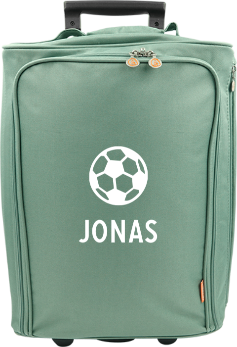 Personalisierter Trolley mit Fußball und Namen
