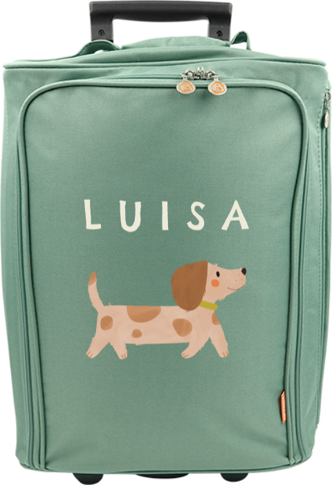 Kindertrolley mit Namen und Hund