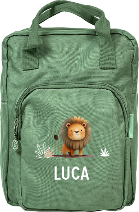 Rucksack Classic mit niedlichen Löwen und Namen