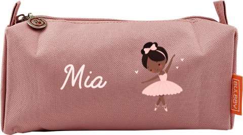 Federmäppchen mit Ballerina und Namen des Kindes
