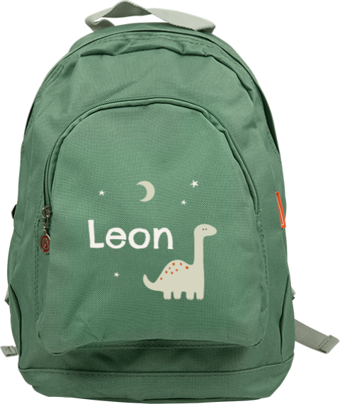 Coole Kindertasche mit Namen und Dino