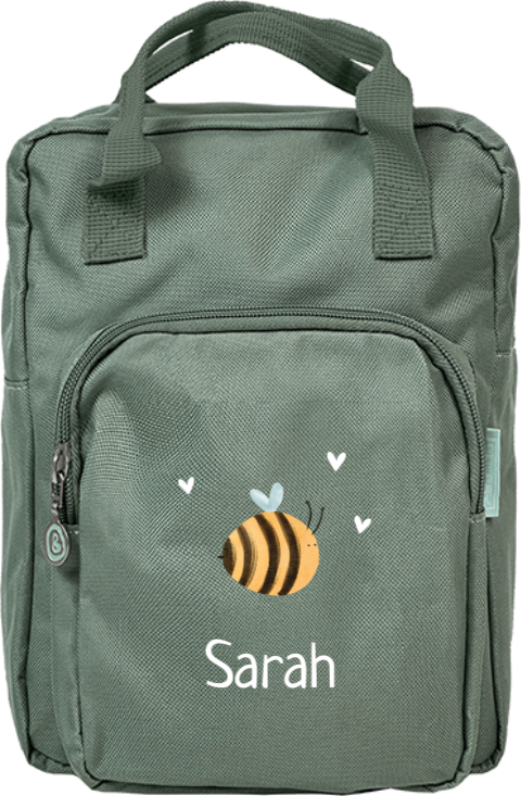 Rucksack Classic mit froher Biene und Namen