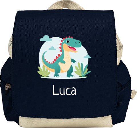 Rucksack Adventure mit Name und Dino