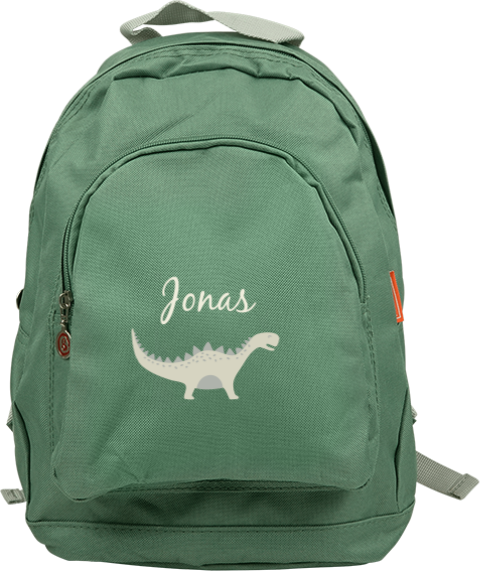 Coole Kindertasche mit Namen und Dinosaurier
