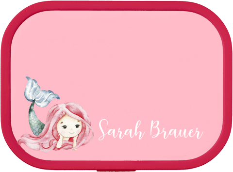 Brotdose Mepal Campus mit Namen und Meerjungfrau