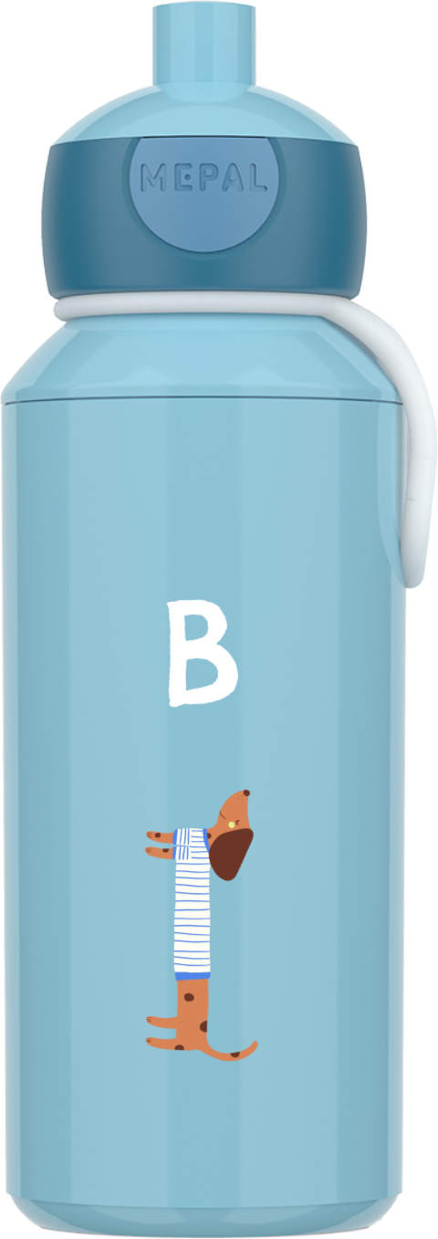 Mepal Pop Up Trinkflasche mit Dackel und Initialien