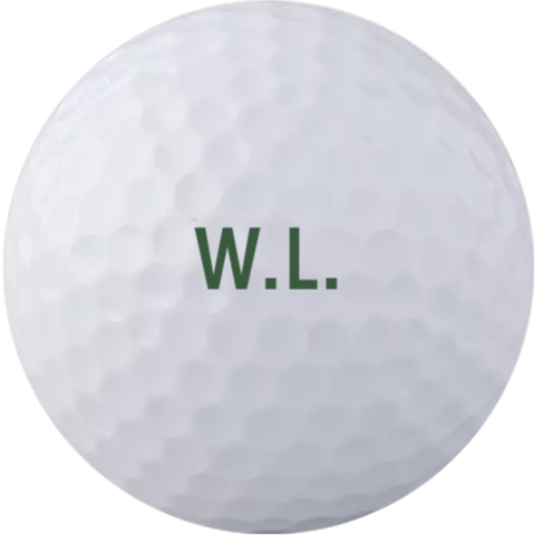 Golfball zum Vatertag mit grünen Initialen (Set von 3)
