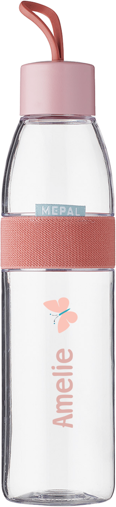 Mepal Trinkflasche mit Name und Schmetterling