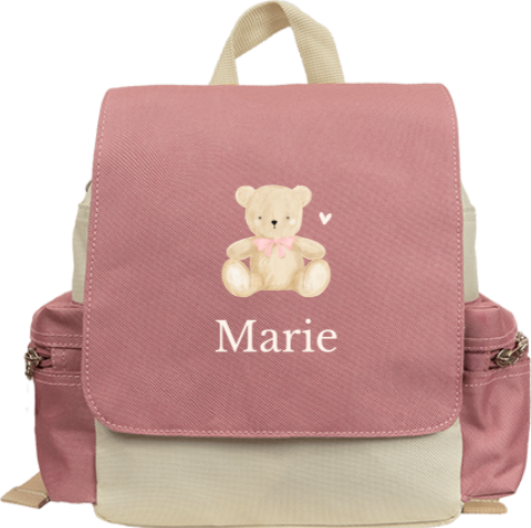 Rucksack Adventure mit Teddybär und Namen