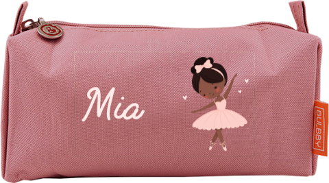 Federmäppchen mit Ballerina und Namen des Kindes