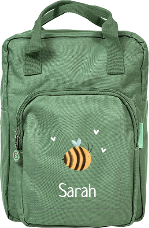 Rucksack Classic mit froher Biene und Namen