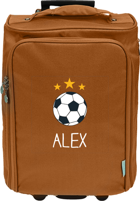 Personalisierter Trolley mit Fußball, Stern und Namen