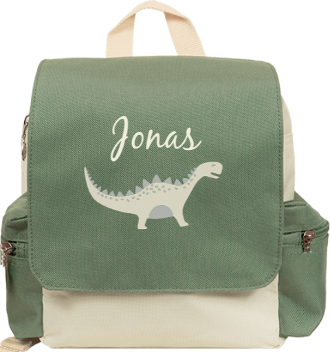 Rucksack Adventure mit Dinosaurier und Namen