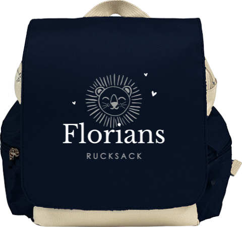 Rucksack mit Löwe und Name