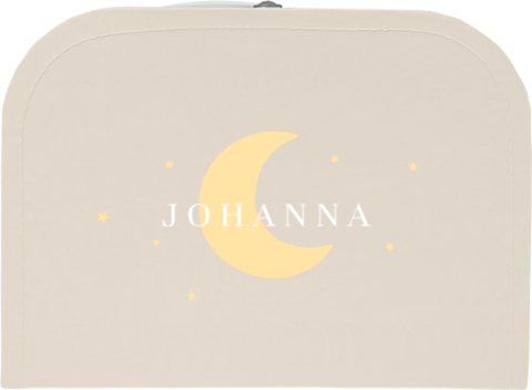 Kinderkoffer mit Namen und Mond Motiv