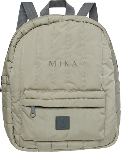 Wattierter Rucksack mit gesticktem Namen