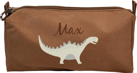Personalierbare Federtasche mit Dino Motiv und Namen