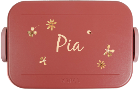 Mepal To Go Brotdose mit Namen und Trockenblumen