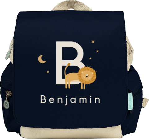 Rucksack mit Löwe, Mond und Sternen