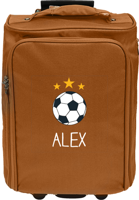 Personalisierter Trolley mit Fußball, Stern und Namen