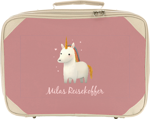 Personalisierter Kinderkoffer mit Namen und Einhorn