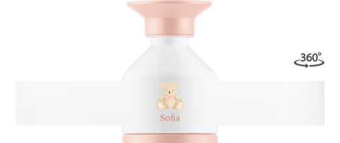 Dopper thermosflasche mit sitzendem teddybaer