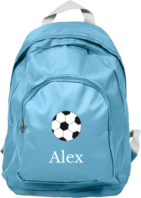 Kinderrucksack mit Namen und Fußball