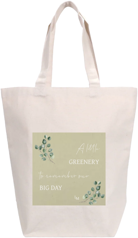 Botanischer Gastgeschenkbeutel zur Hochzeit mit Eukalyptuszweigen