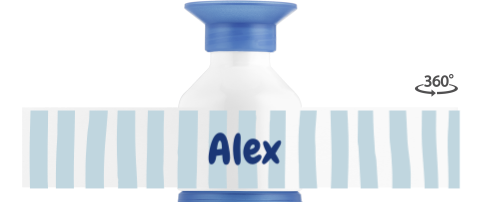 Dopper Trinkflasche mit blauen Streifen