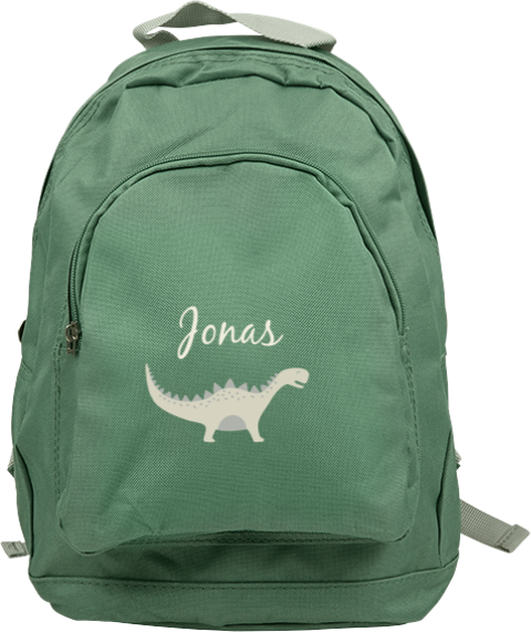 Coole Kindertasche mit Namen und Dinosaurier