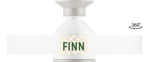 Dopper thermosflasche mit karomuster und namen