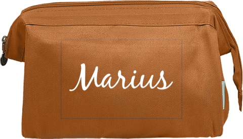 Schlichte Kulturtasche mit Namen