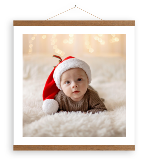 Leinwandposter für Babys erstes Weihnachten mit großem Foto