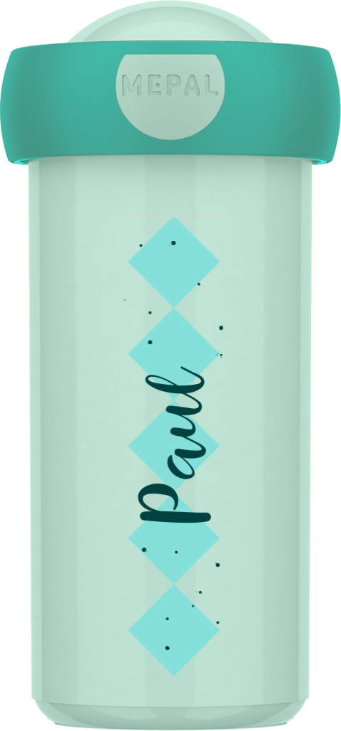 Mepal Trinkbecher mit Karo-Muster und Namen