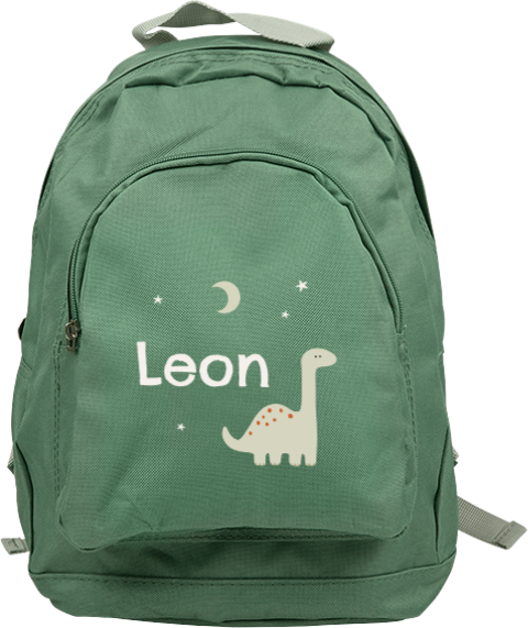Coole Kindertasche mit Namen und Dino