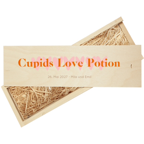Hochzeitsgeschenk Weinkiste Cupids Love Potion