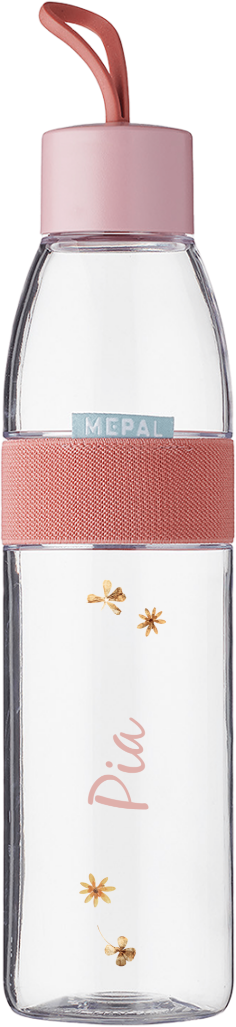 Mepal Trinkflasche mit Name und Trockenblumen