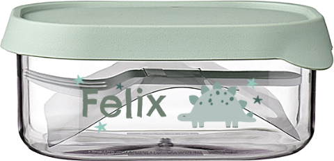 Mepal Fruchtbox mit Dino Motiv und Namen