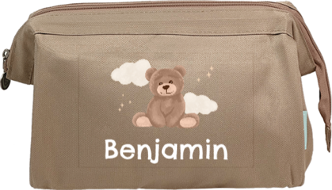 Niedlicher Kulturbeutel mit Bären und Wolken