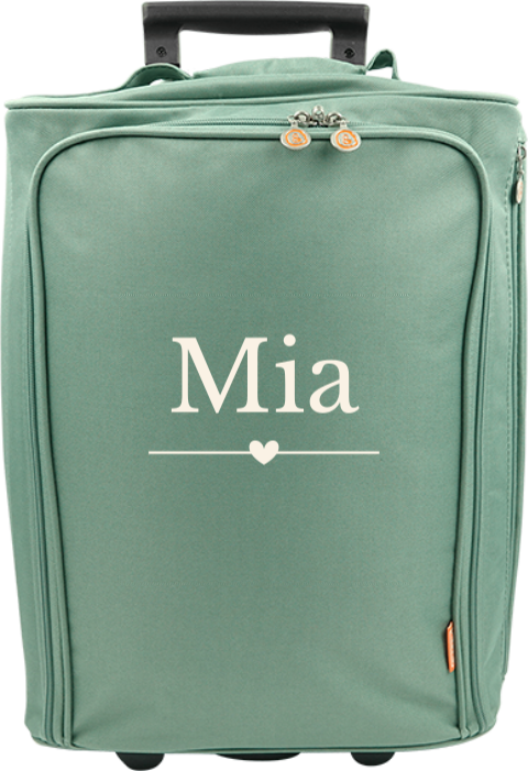 Personalisierte Trolley mit Namen und Herz