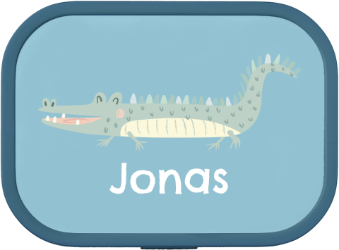 Personalisierte Brotdose mit Krokodil