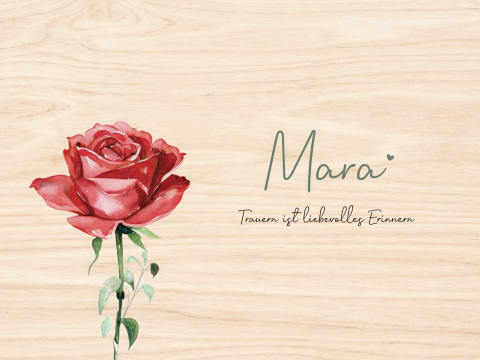 Erinnerungskiste mit Rose – Liebevoll & stilvoll