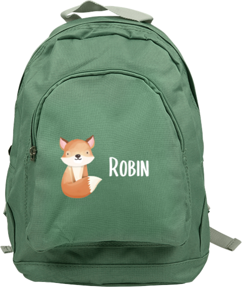 Coole Kindertasche mit Namen und Füchschen