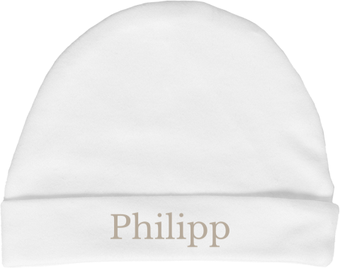 Schlichte Babymütze mit Namen für Jungen