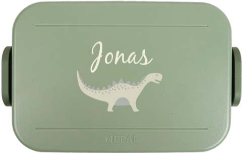 Mepal To Go Brotdose mit Namen und Dino-Motiv
