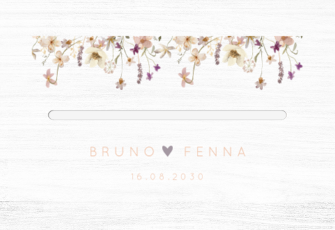  Kartenbox Hochzeit mit Trockenblumen