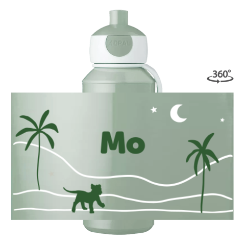 Mepal pop-up Trinkflasche Campus mit Löwen und Palmen