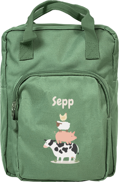Rucksack Classic mit Bauernhof-Design und Namen